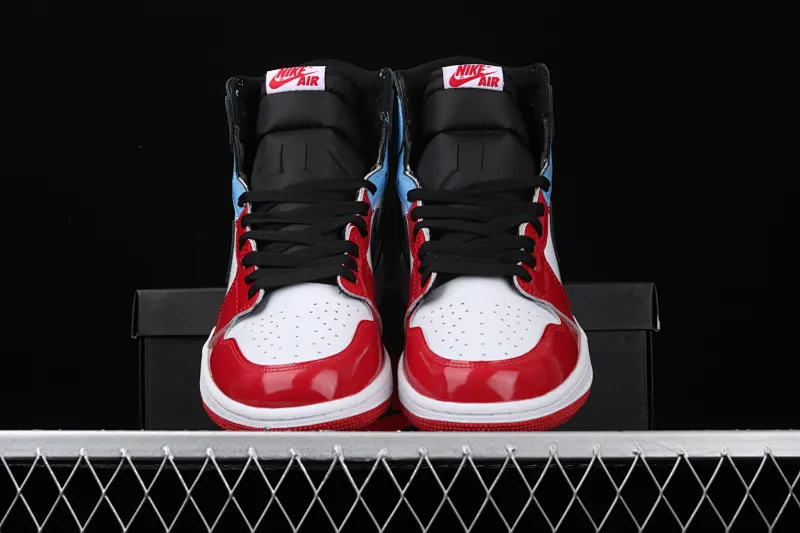 All categories Air Jordan Jordan series basketball shoes Air Jordan 1 High Air Jordan 1 "Fearless" AJ1 Joe 1 high top red and blue patent leather CK5666-100